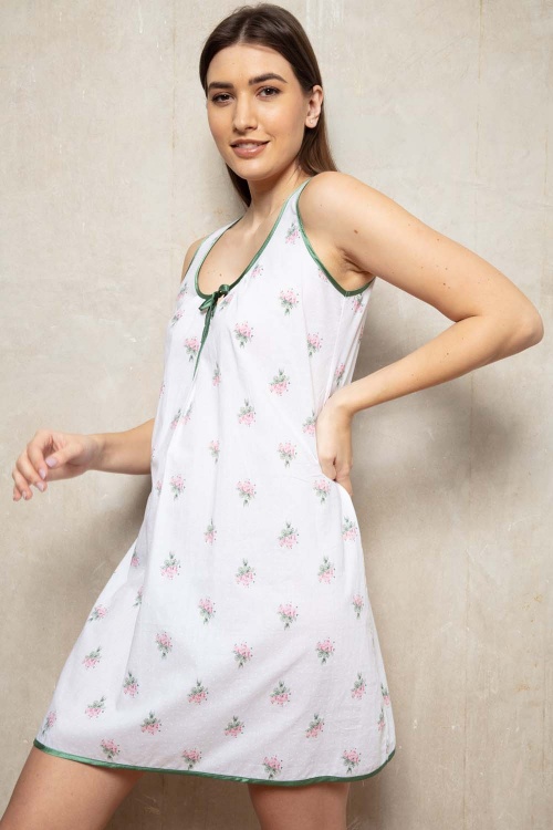 Mini Bouquet Flora 100% Cotton Chemise - Nightdress